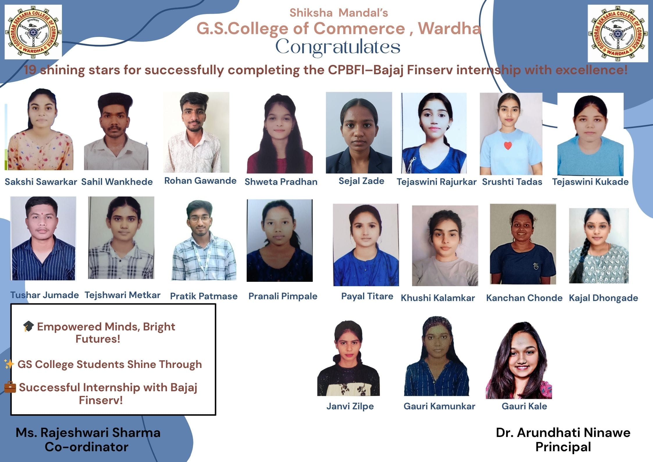 Blue and White Aesthetic Congratultions Poster